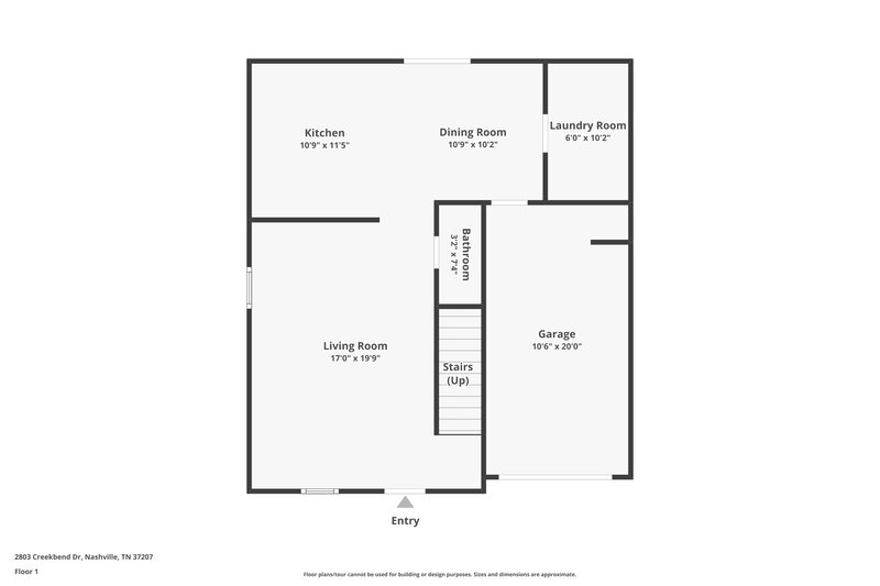 1,965/Mo, 2803 Creekbend Dr Nashville, TN 37207 Floor Plan View
