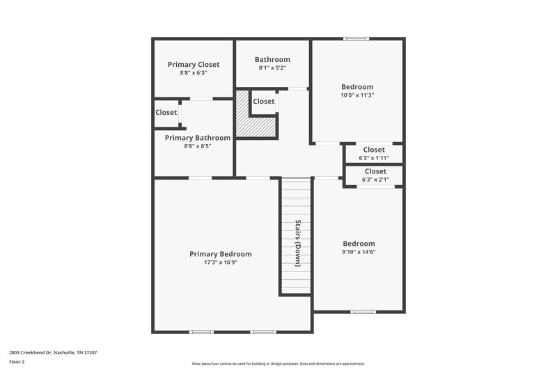 1,965/Mo, 2803 Creekbend Dr Nashville, TN 37207 Floor Plan View 2