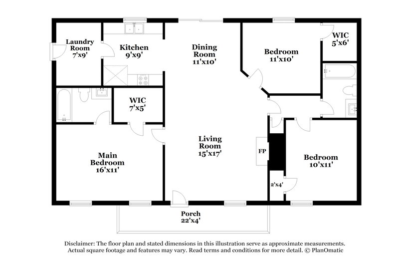 1,975/Mo, 2825 Barksdale Ln Antioch, TN 37013 Floor Plan View