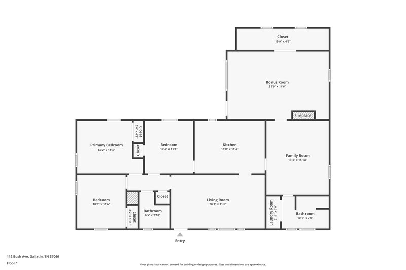 2,280/Mo, 112 Bush Ave Gallatin, TN 37066 Floor Plan View