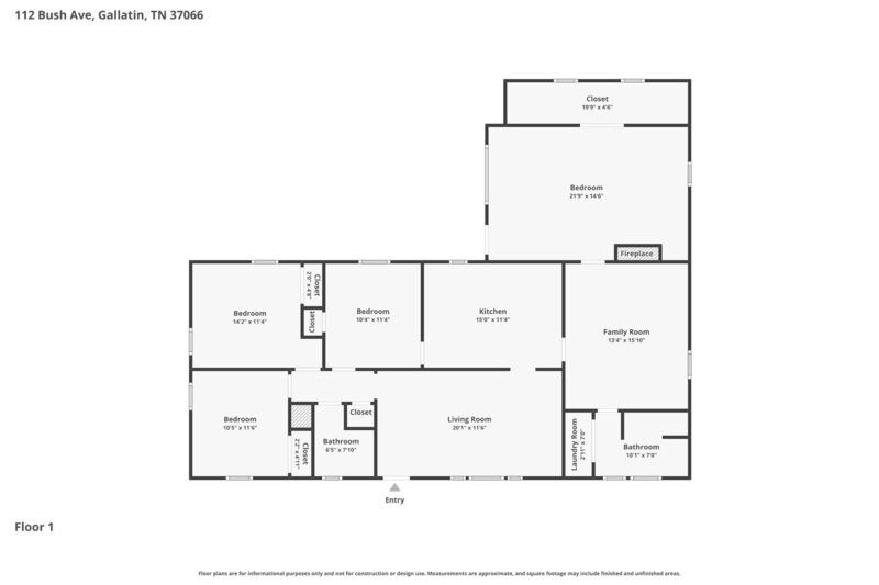 2,105/Mo, 112 Bush Ave Gallatin, TN 37066 Floorplan View