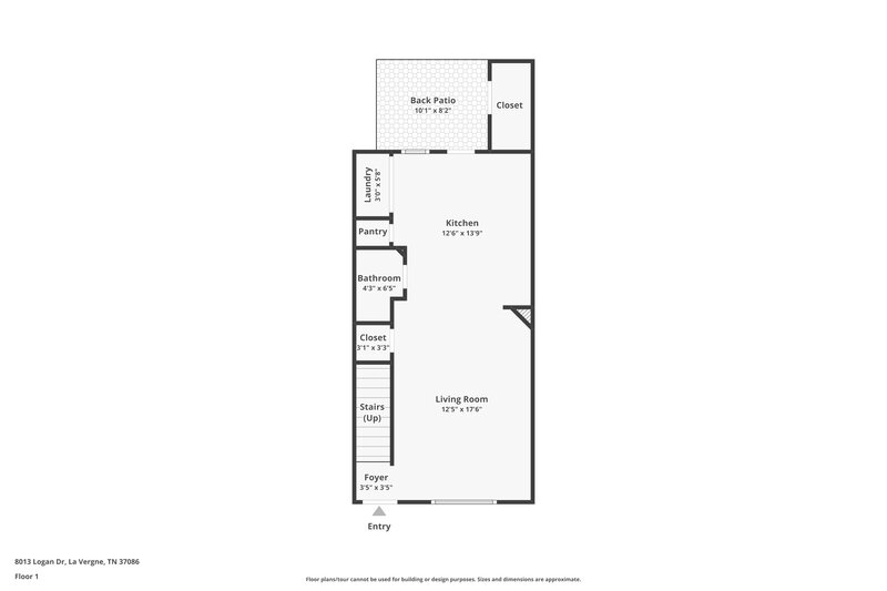 1,590/Mo, 8013 Logan Dr La Vergne, TN 37086 Floor Plan View