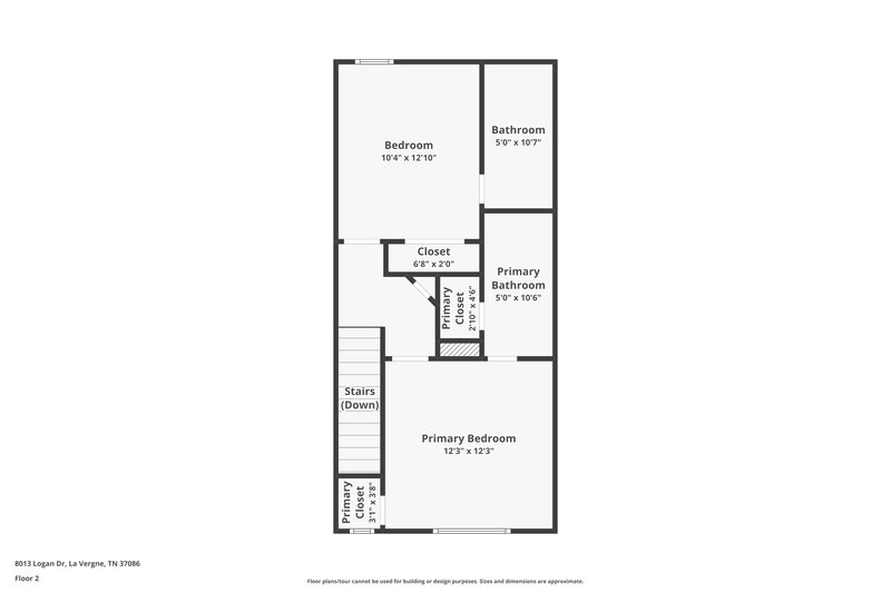 1,590/Mo, 8013 Logan Dr La Vergne, TN 37086 Floor Plan View 2