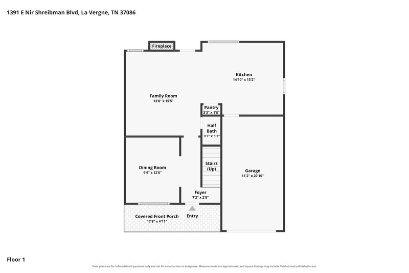 1,985/Mo, 1391 E Nir Shreibman Blvd La Vergne, TN 37086 Floor Plan View