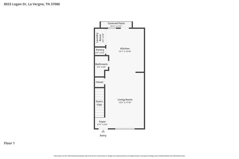 1,570/Mo, 8033 Logan Dr La Vergne, TN 37086 Floor Plan View
