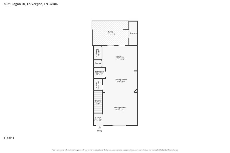 1,835/Mo, 8021 Logan Dr La Vergne, TN 37086 Floor Plan View