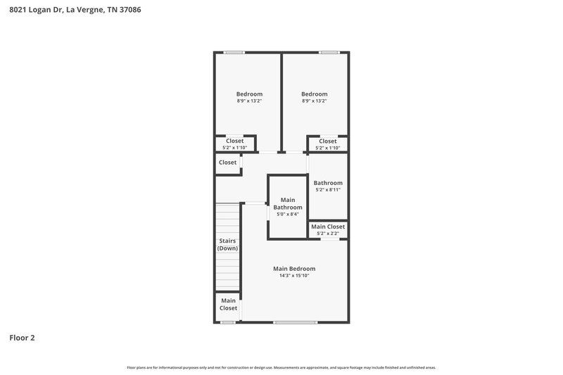 1,835/Mo, 8021 Logan Dr La Vergne, TN 37086 Floor Plan View 2