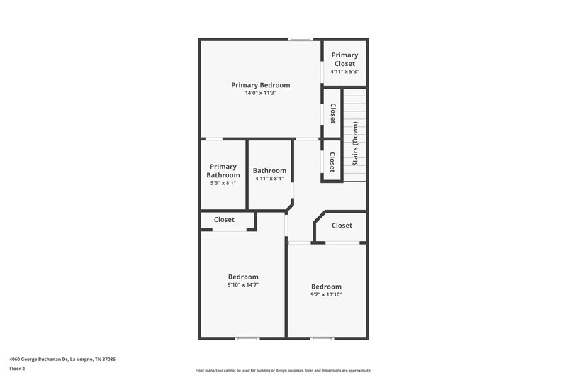 1,900/Mo, 4060 George Buchanan Dr La Vergne, TN 37086 Floor Plan View