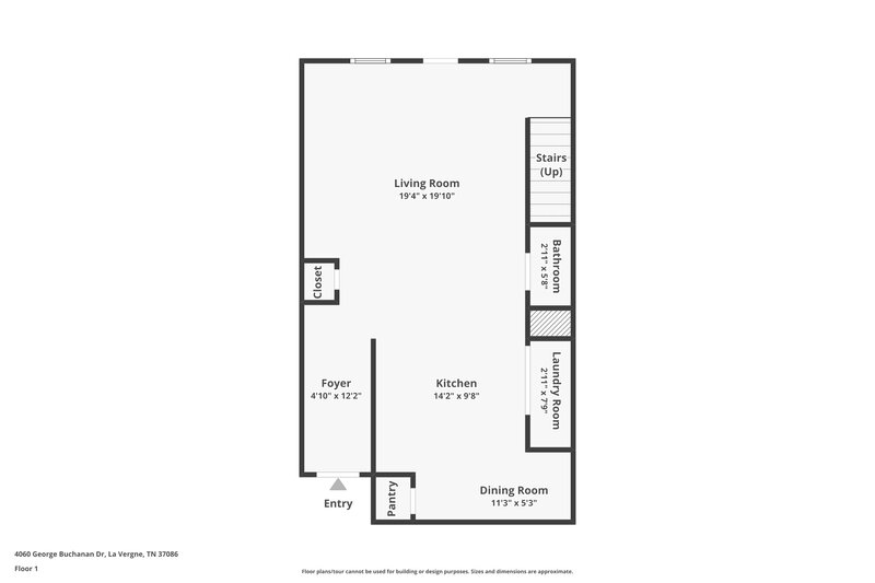 1,900/Mo, 4060 George Buchanan Dr La Vergne, TN 37086 Floor Plan View 2
