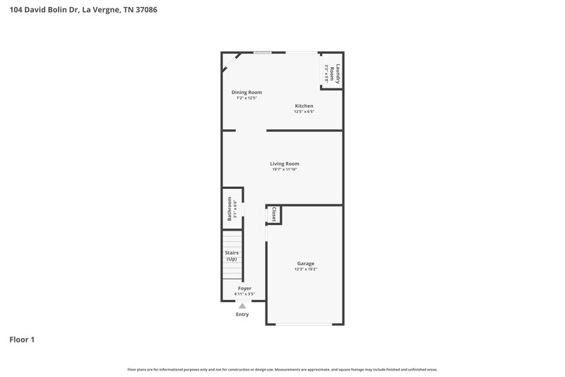 1,735/Mo, 104 David Bolin Dr La Vergne, TN 37086 Floor Plan View