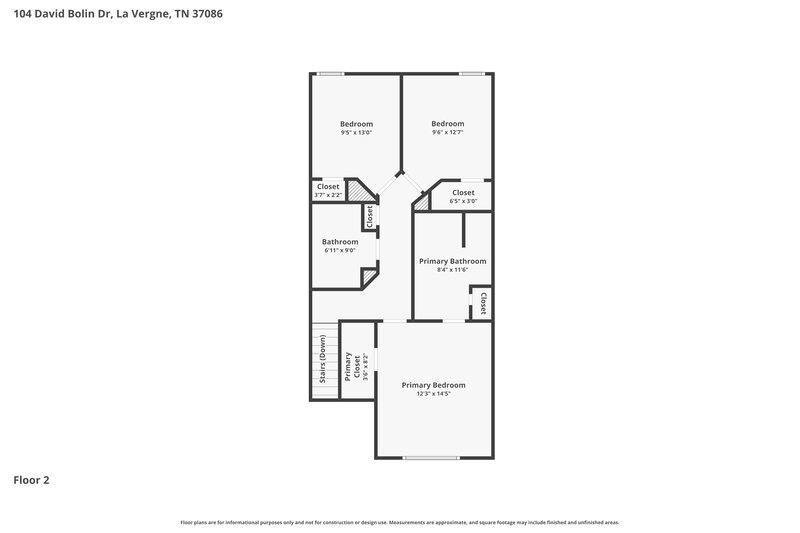 1,735/Mo, 104 David Bolin Dr La Vergne, TN 37086 Floor Plan View 2