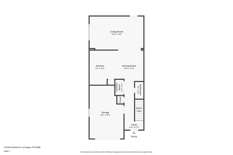 2,040/Mo, 118 David Bolin Dr La Vergne, TN 37086 Floor Plan View