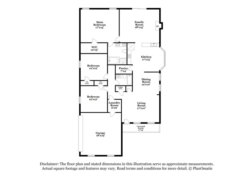 2,205/Mo, 1819 Rory Cove La Vergne, TN 37086 Floorplan View