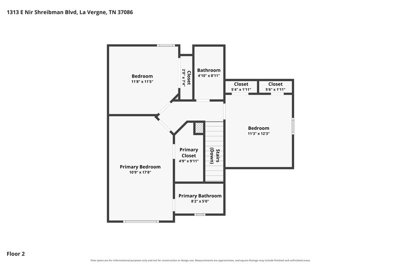1,830/Mo, 1313 E Nir Shreibman Blvd La Vergne, TN 37086 Floor Plan View 2