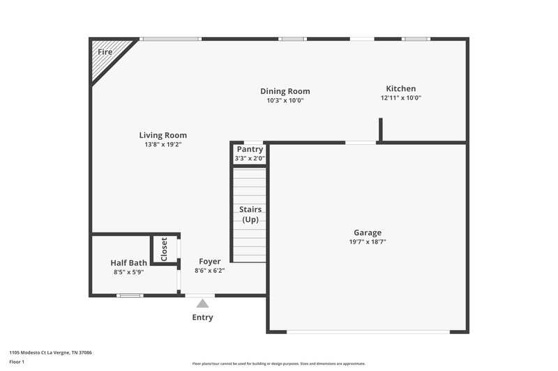 1,990/Mo, 1105 Modesto Ct La Vergne, TN 37086 Floor Plan View