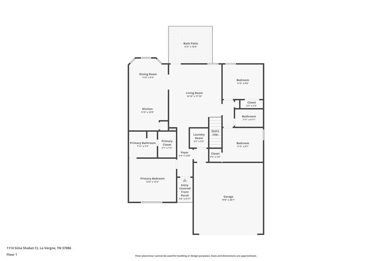 1,965/Mo, 1114 Sima Shabat Ct La Vergne, TN 37086 Floor Plan View