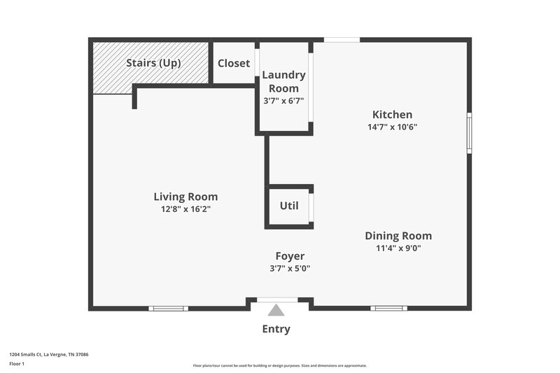 1,720/Mo, 1204 Smalls Ct La Vergne, TN 37086 Floor Plan View