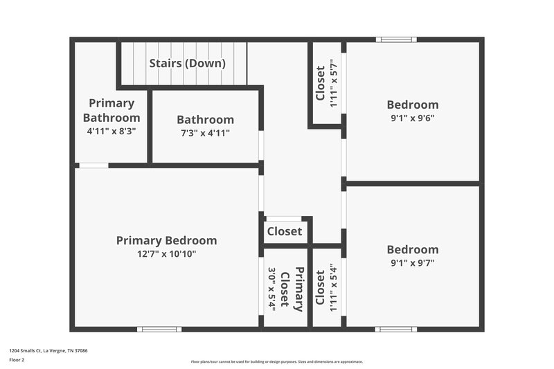 1,720/Mo, 1204 Smalls Ct La Vergne, TN 37086 Floor Plan View 2