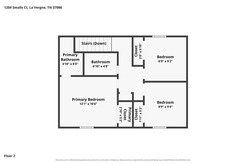 1,735/Mo, 1204 Smalls Ct La Vergne, TN 37086 Floor Plan View