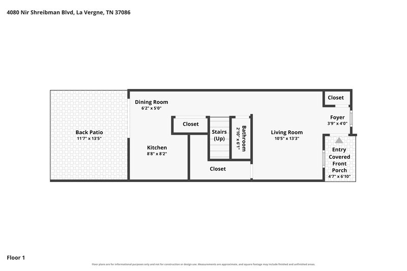 1,535/Mo, 4080 Nir Shreibman Blvd Apt 13 La Vergne, TN 37086 Floor Plan View