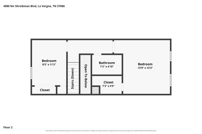 1,535/Mo, 4080 Nir Shreibman Blvd Apt 13 La Vergne, TN 37086 Floor Plan View 2