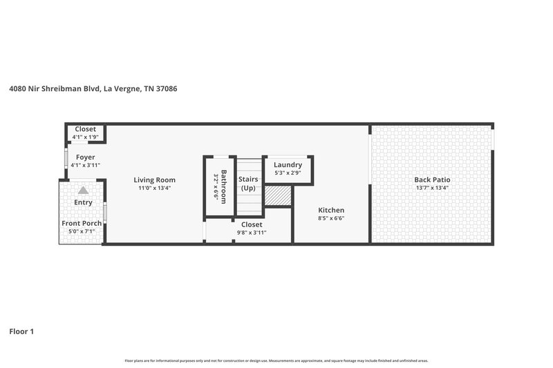 1,450/Mo, 4080 Nir Shreibman Blvd Apt 4 La Vergne, TN 37086 Floor Plan View
