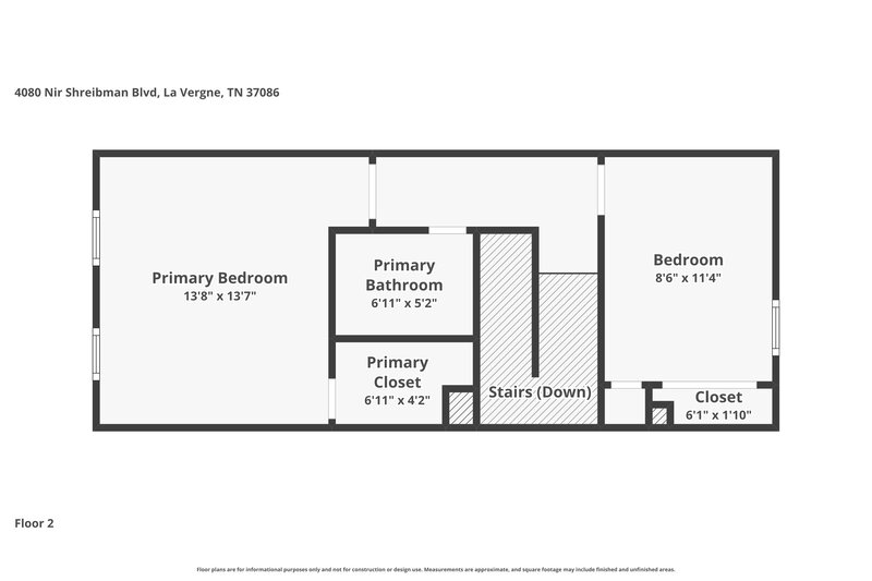 1,450/Mo, 4080 Nir Shreibman Blvd Apt 4 La Vergne, TN 37086 Floor Plan View 2
