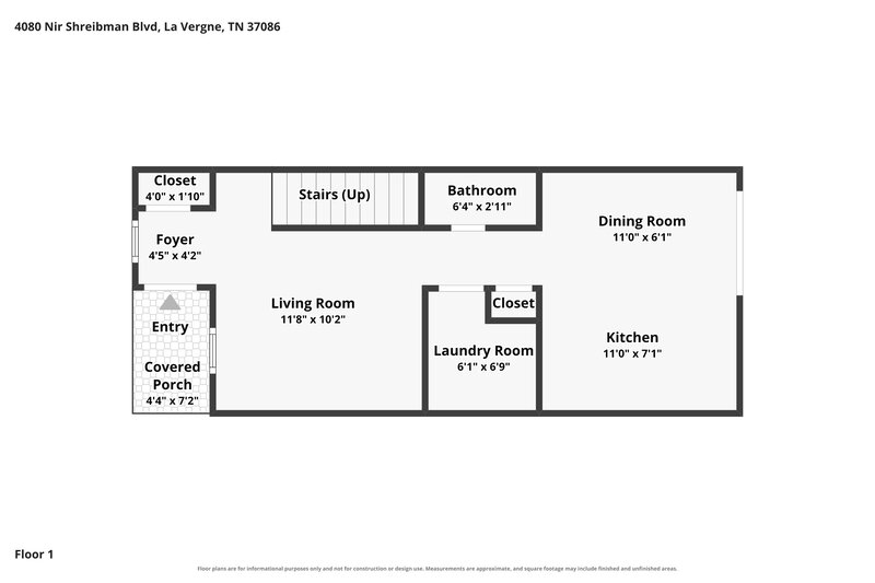 1,430/Mo, 4080 Nir Shreibman Blvd Apt 5 La Vergne, TN 37086 Floor Plan View