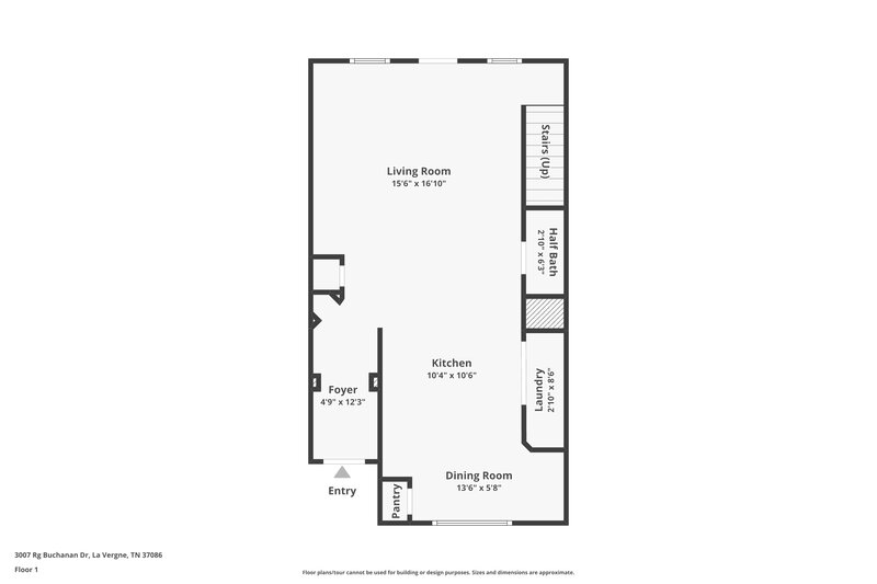 1,895/Mo, 3007 RG Buchanan Dr La Vergne, TN 37086 Floor Plan View