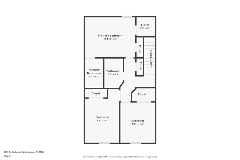 1,895/Mo, 3007 RG Buchanan Dr La Vergne, TN 37086 Floor Plan View 2