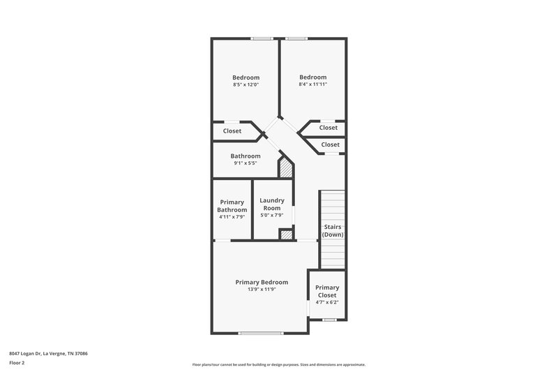1,490/Mo, 8047 Logan Dr La Vergne, TN 37086 Floor Plan View