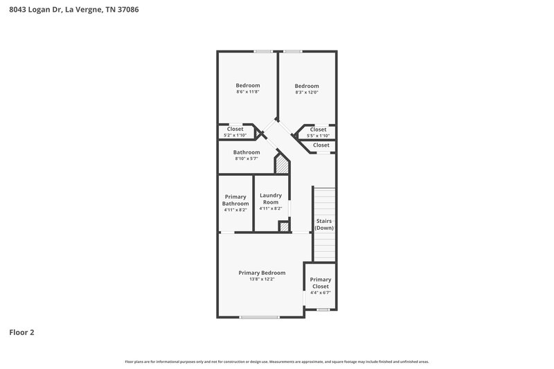 1,595/Mo, 8043 Logan Dr La Vergne, TN 37086 Floorplan View 2