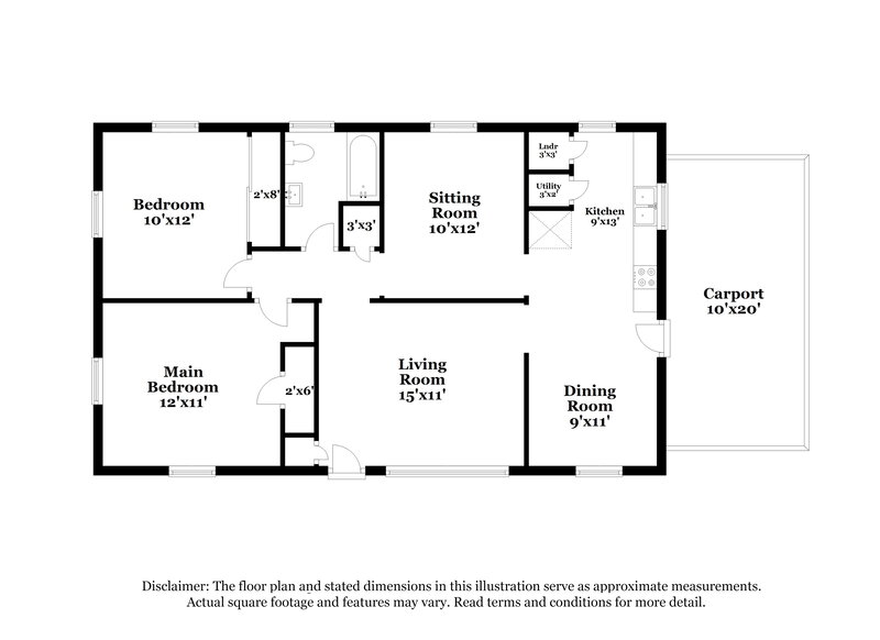 1,595/Mo, 307 Jean Dr La Vergne, TN 37086 Floor Plan View