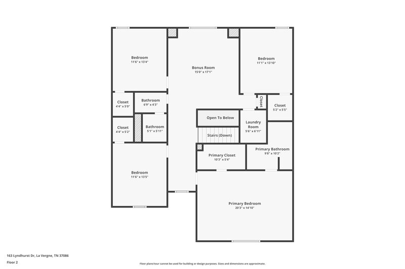 2,505/Mo, 163 Lyndhurst Dr La Vergne, TN 37086 Floor Plan View 2