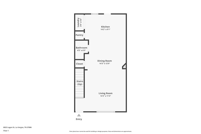 1,770/Mo, 8023 Logan Dr La Vergne, TN 37086 Floorplan View