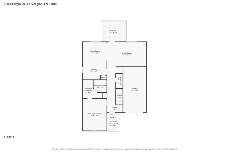 2,070/Mo, 1303 Tonya Dr La Vergne, TN 37086 Floor Plan View