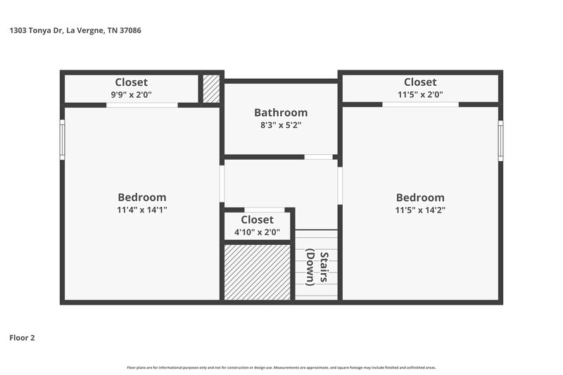 2,070/Mo, 1303 Tonya Dr La Vergne, TN 37086 Floor Plan View 2