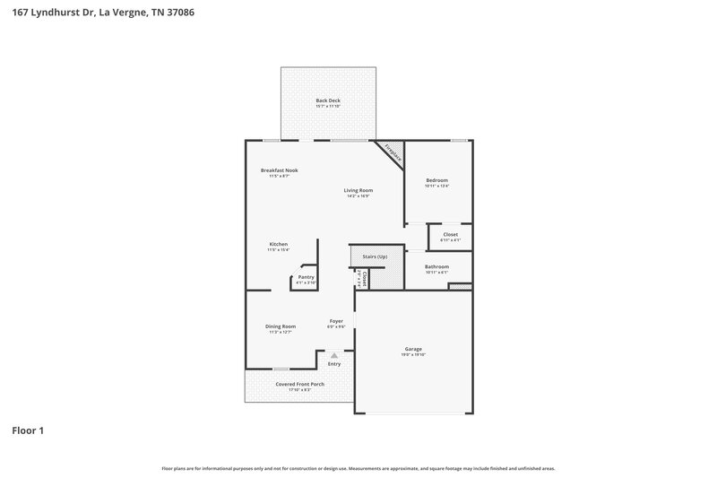 2,595/Mo, 167 Lyndhurst Dr La Vergne, TN 37086 Floor Plan View