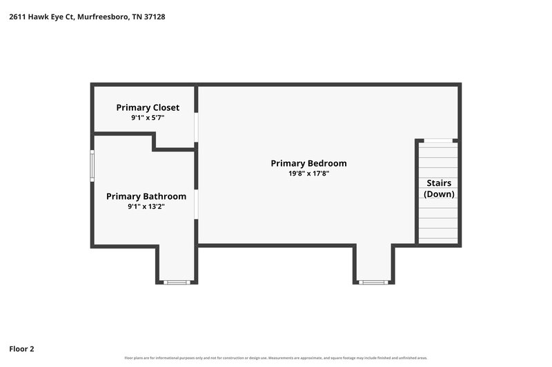 1,910/Mo, 2611 Hawk Eye Ct Murfreesboro, TN 37128 Floor Plan View 2