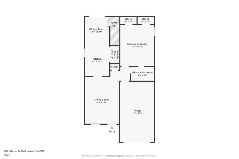 1,860/Mo, 1502 Killarney Dr Murfreesboro, TN 37128 Floor Plan View