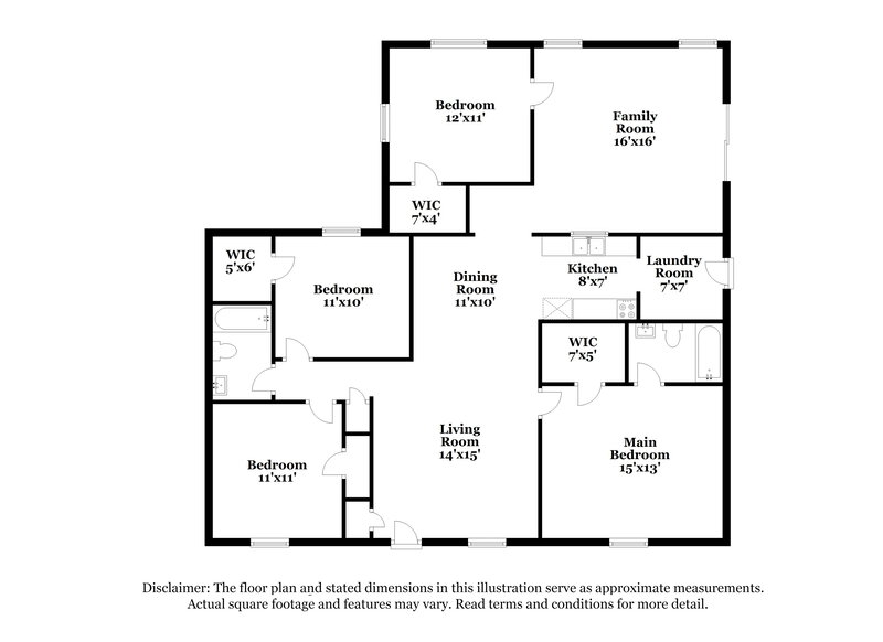 1,990/Mo, 2214 Norman Ave Murfreesboro, TN 37130 Floor Plan View