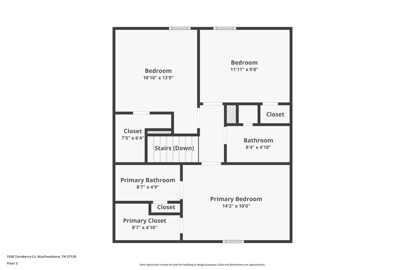 1,835/Mo, 1936 Turnberry Ct Murfreesboro, TN 37130 Floorplan View 2