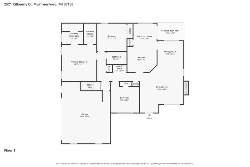 2,945/Mo, 2521 Kilkenny Ct Murfreesboro, TN 37130 Floor Plan View