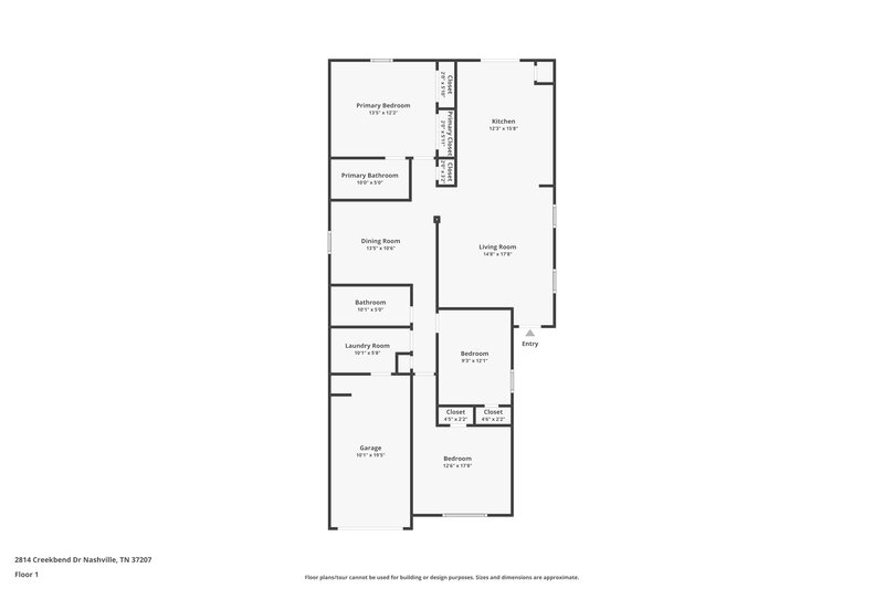 3,570/Mo, 2814 Creekbend Dr Nashville, TN 37207 Floor Plan View