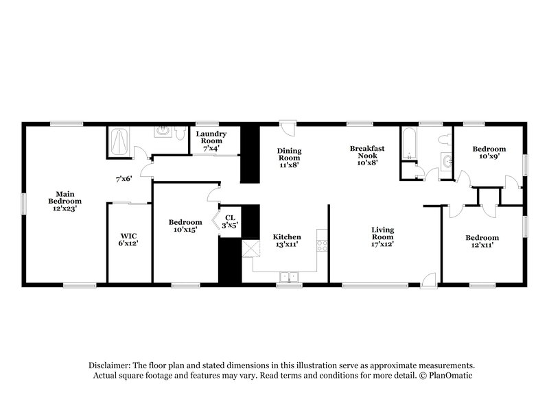 2,410/Mo, 4920 Packard Dr Nashville, TN 37211 Floor Plan View