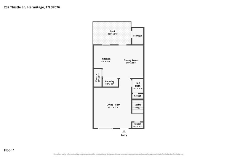 1,615/Mo, 232 Thistle Ln HERMITAGE, TN 37076 Floor Plan View 2