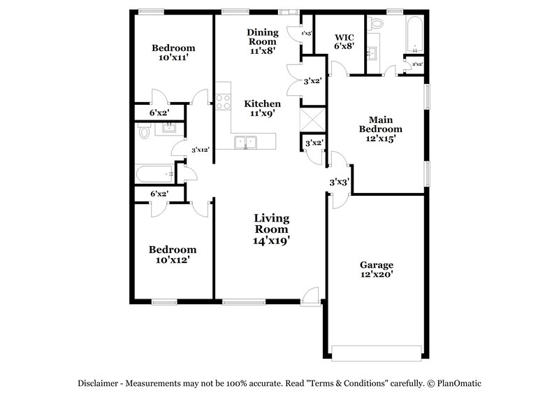 2,005/Mo, 1315 Owasa Trl Murfreesboro, TN 37130 Floor Plan View