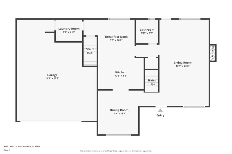 3,290/Mo, 1327 Cason Ln Murfreesboro, TN 37128 Floor Plan View