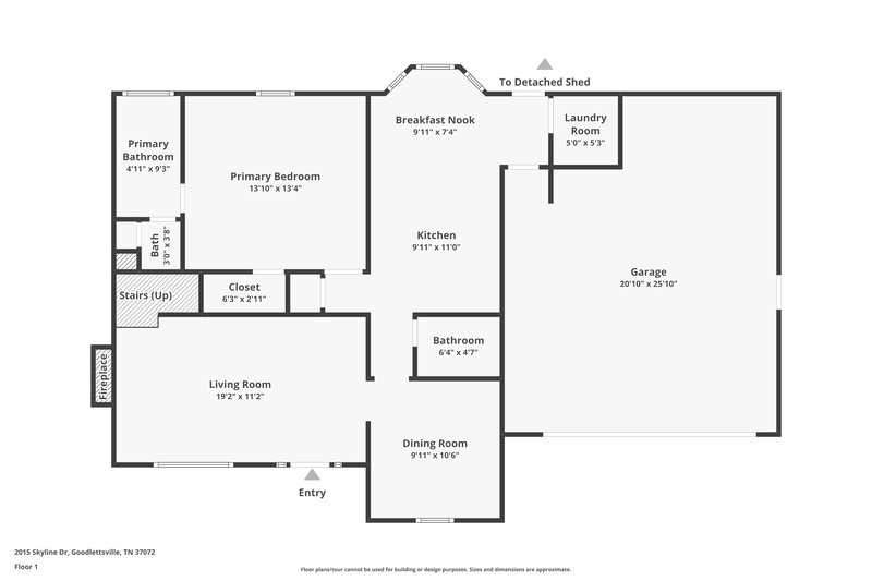 2,095/Mo, 2015 Skyline Dr Goodlettsville, TN 37072 Floor Plan View 2