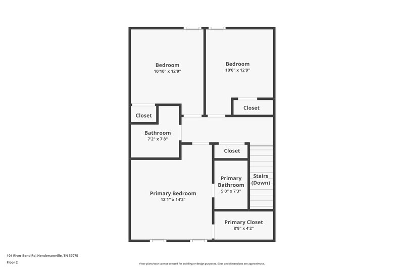 1,975/Mo, 104 River Bend Rd Hendersonville, TN 37075 Floor Plan View 2